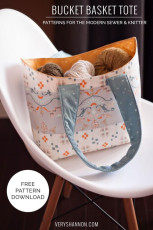 Bucket Basket Tote Bag FREE Sewing Pattern