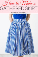 Super Easy Gathered Skirt FREE Sewing Tutorial