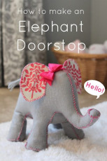 Elephant Doorstop FREE Sewing Pattern and Tutorial