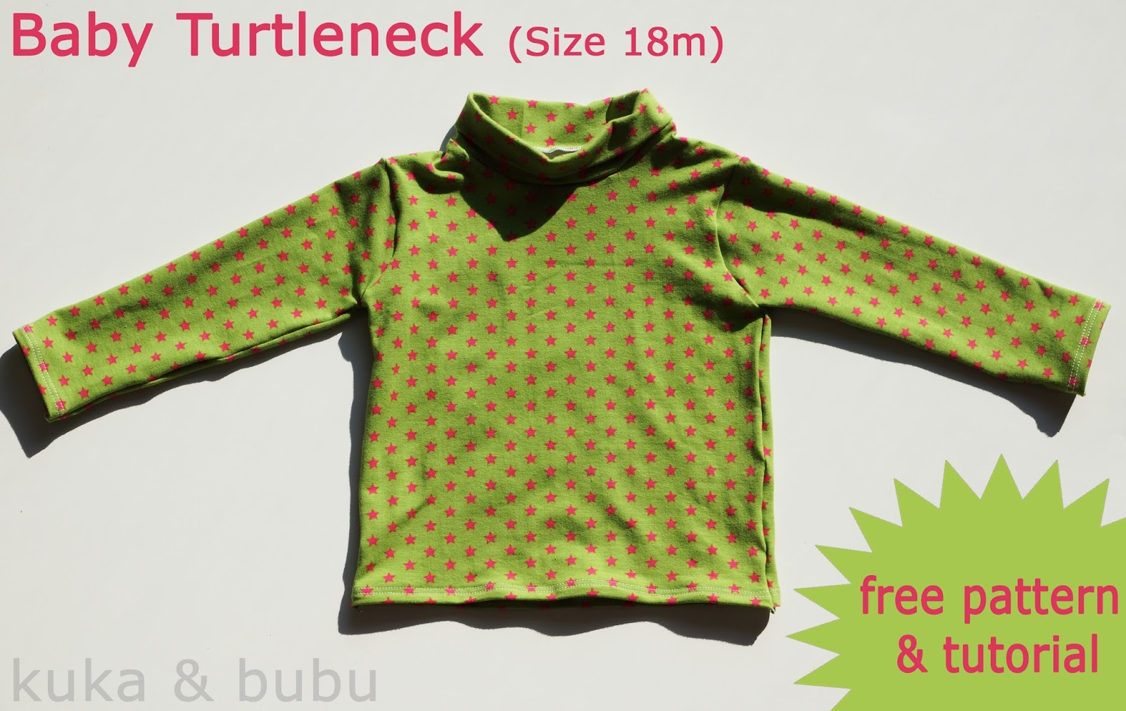 Turtleneck for babies pattern and tutorial