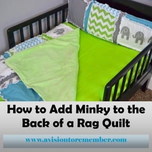 How to add minky to rag quilts