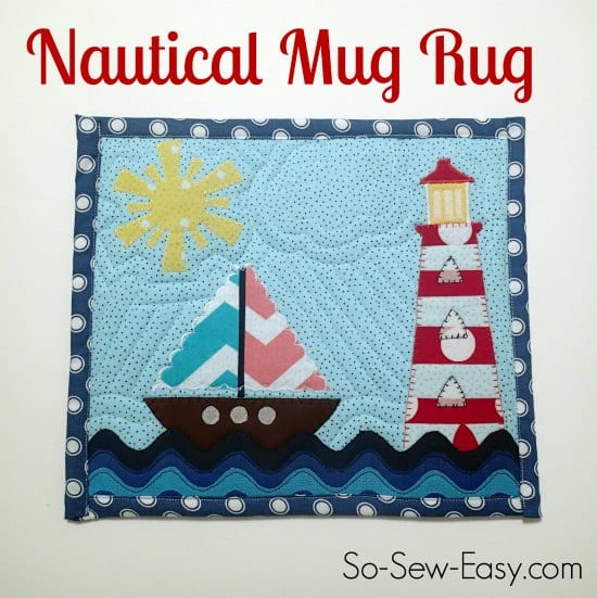 Nautical mug rug pattern