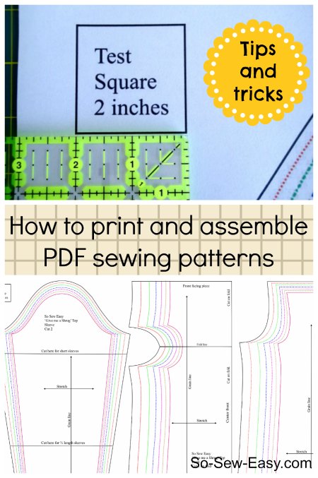How to print and assemble a PDF Pattern