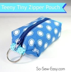 Key ring zipper pouch pattern