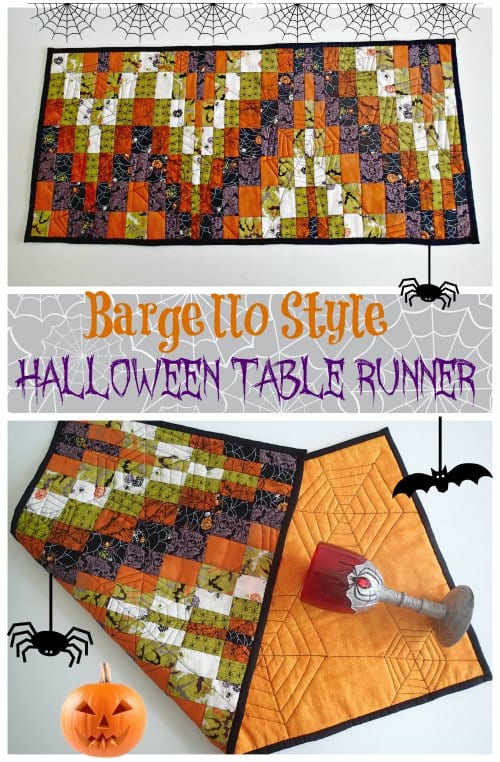 Bargello style Halloween table runer