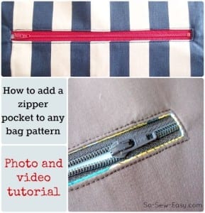 How to add a zipper pocket to a purse