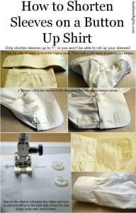 How to shorten sleeves on a button up shirt