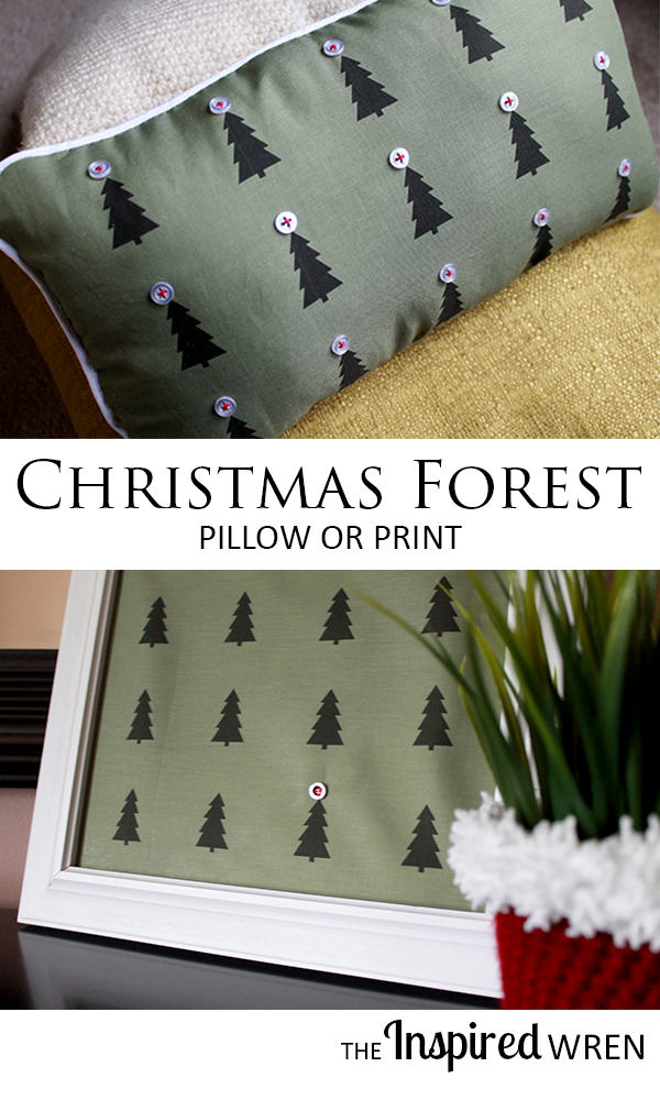 Christmas forest pillow