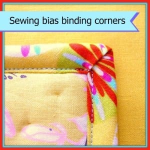 How to turn corners with bias binding