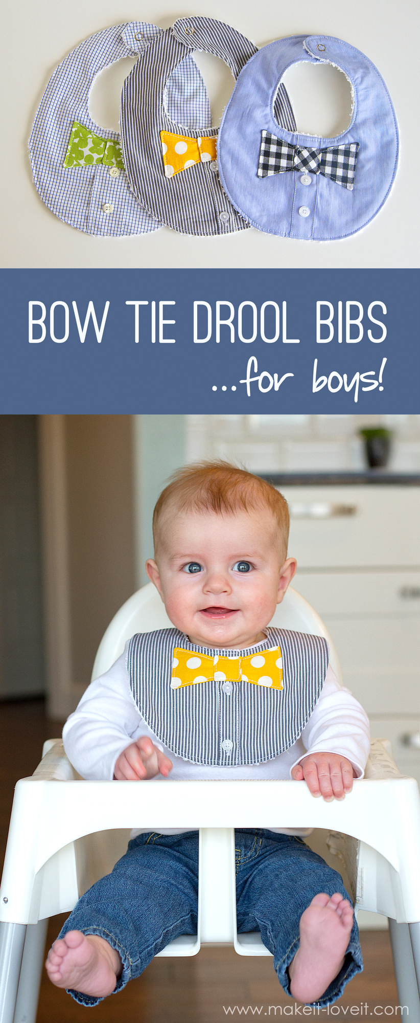 Bow tie bib tutorial