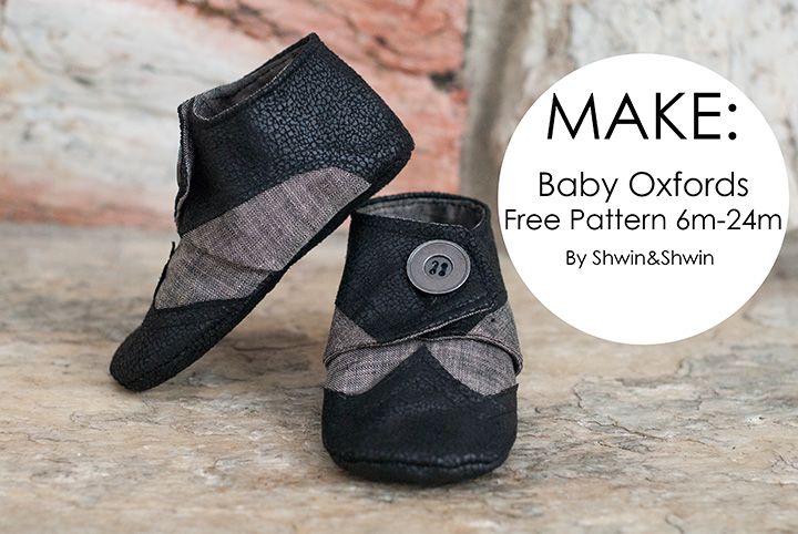 Baby oxford shoe pattern