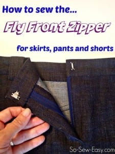 How to sew a fly front zipper
