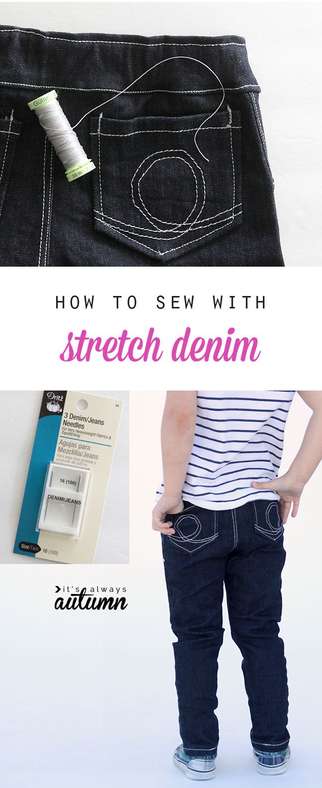 How to sew with stretch denim
