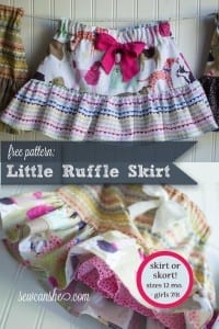 Little girl ruffle skirt tutorial