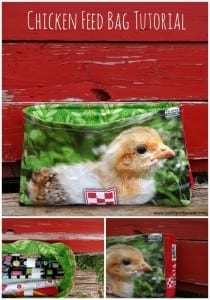 Chicken feed bag tutorial