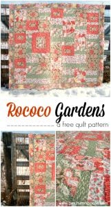 Rococo gardens quilt pattern