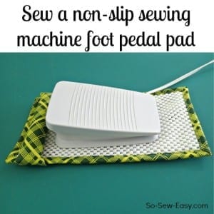 Sewing machine foot pedal pad