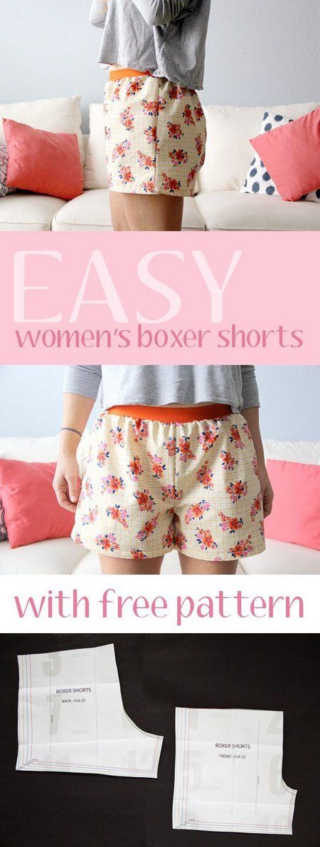 Women's boxer shorts pattern