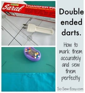 Sewing double ended darts