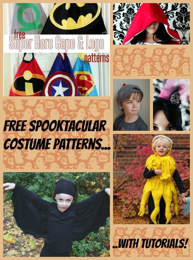 Free sewing patterns for Halloween costumes to sew