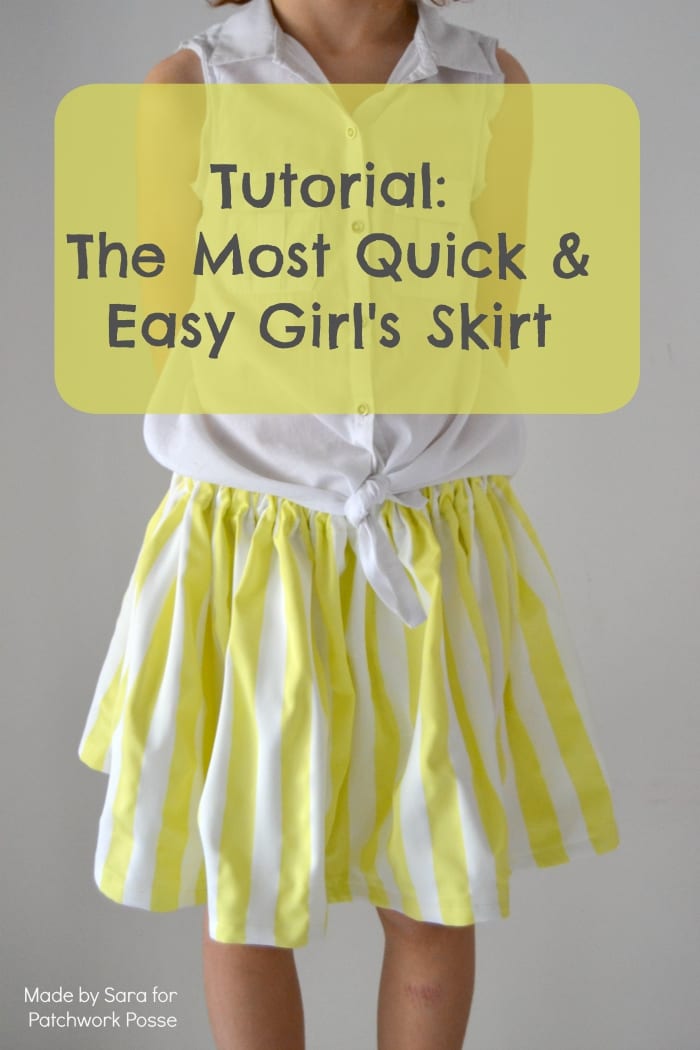 The most easy and quick girls skirt | Sewing 4 Free