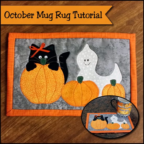 Halloween Mug Rug tutorial