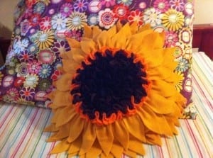Sunflower pillow tutorial