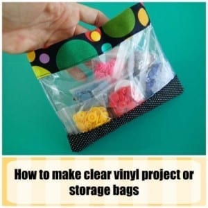 Vinyl zipper bag tutorial