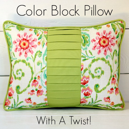 Color block pillow tutorial