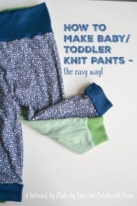 Baby Knit Pants tutorial