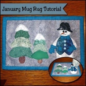Snow mug rug tutorial