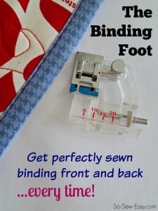 How to use a binding foot
