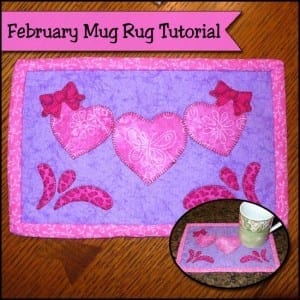 Valentines Mug Rug tutorial