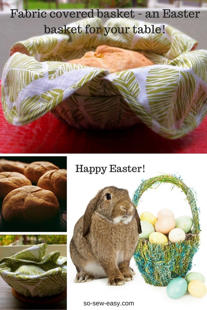 A free fabric covered basket pattern - an Easter basket for your table!