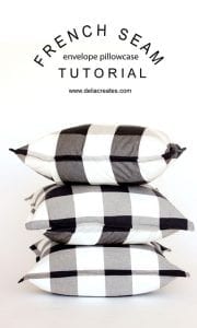 French seam envelope pillowcase tutorial