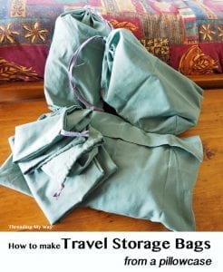 Travel storage bags tutorial