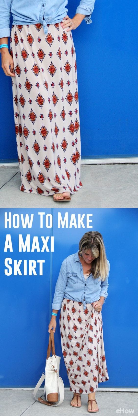 Easy maxi skirt tutorial