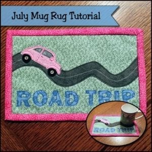 Road trip mug rug tutorial