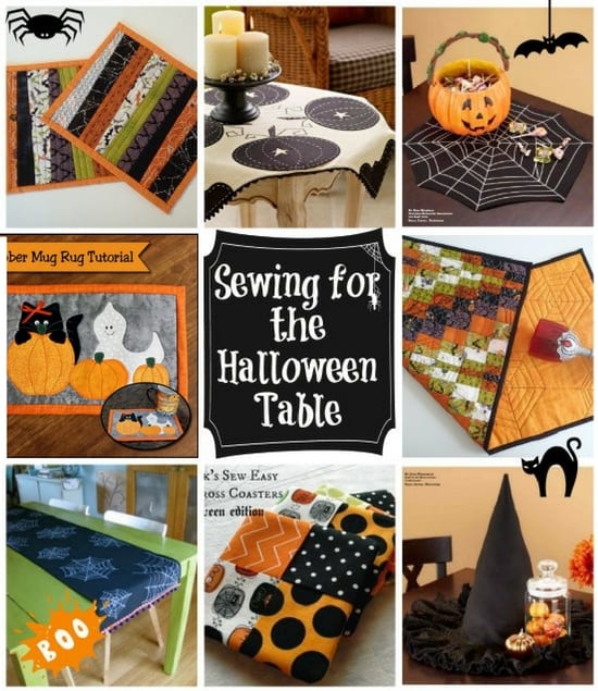 sewing halloween table
