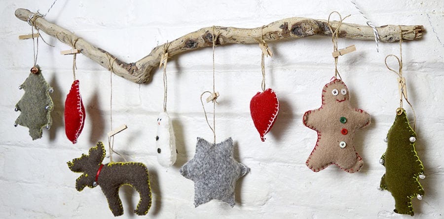 Cute Sweater Upcycle Christmas Ornaments