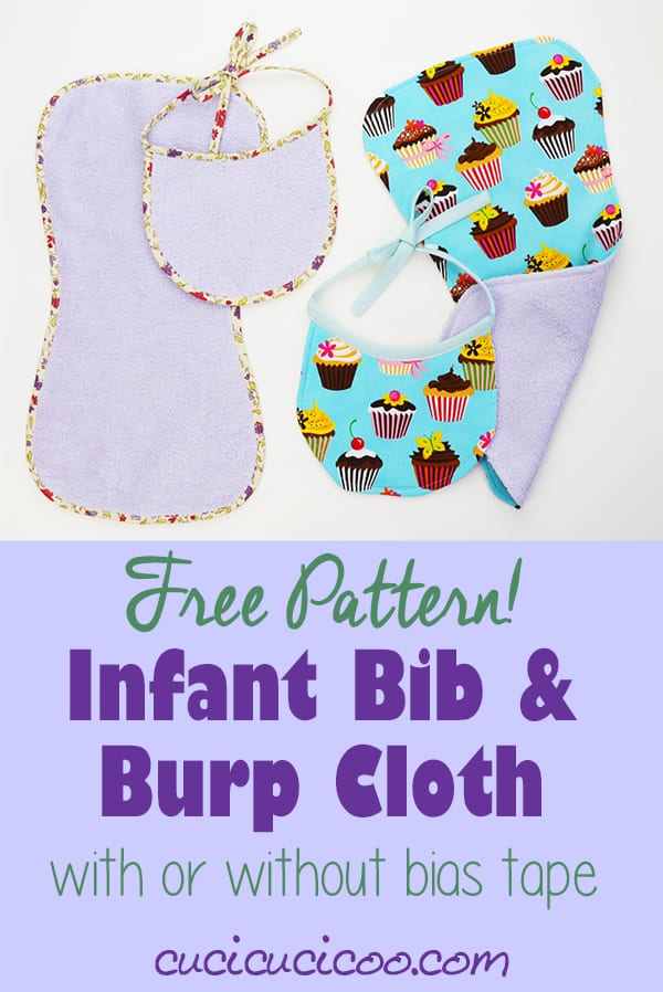 Free Bib and Burp Cloth Pattern (With or Without Bias Tape)
