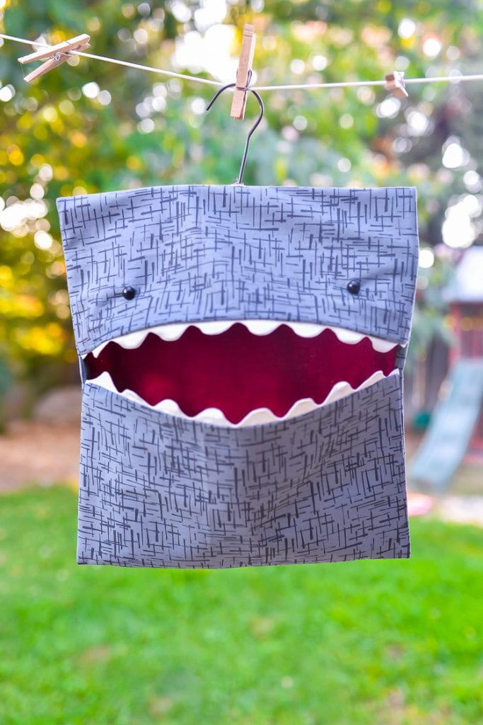 DIY Shark Clothespin Bag Sewing Tutorial