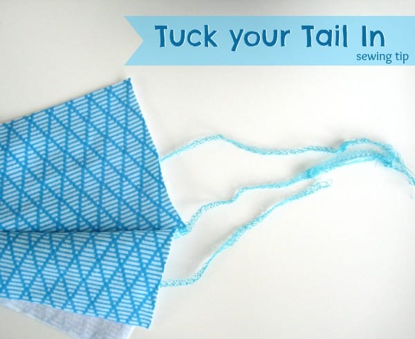 Serger Sewing Tip: Tucking in the tail