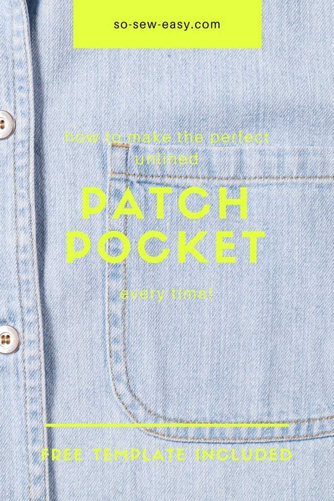 Unlined patch pocket tutorial – how to make the perfect pocket