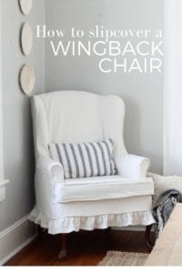 how to slipcover a wingback chair