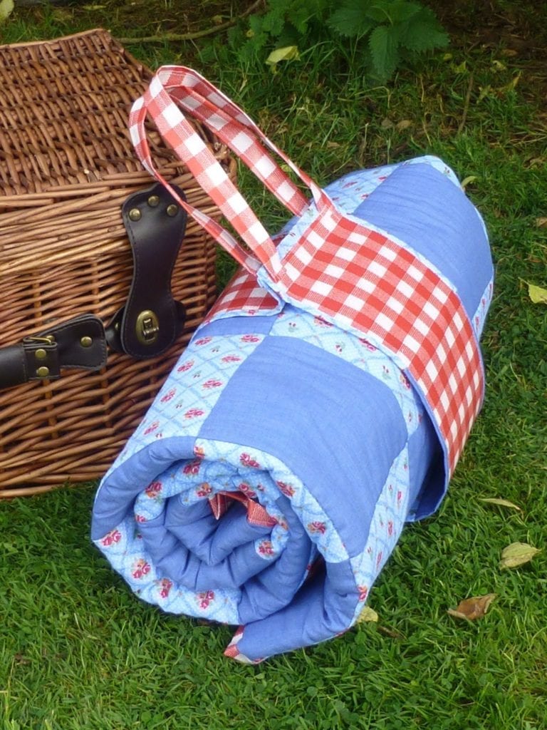 Waterproof Patchwork Picnic Blanket And Carry Pack