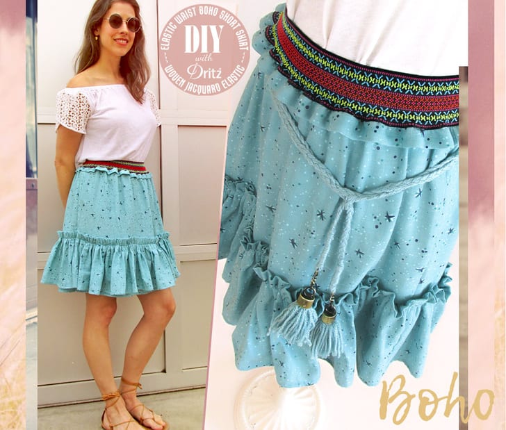  Boho Short Skirt FREE Sewing Tutorial