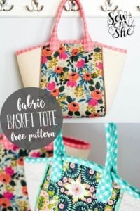 basket tote free sewing pattern