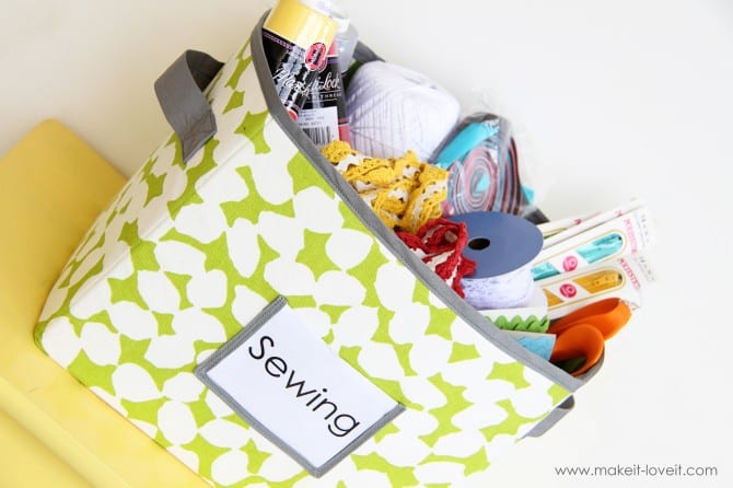 Fabric Storage Boxes free sewing tutorial