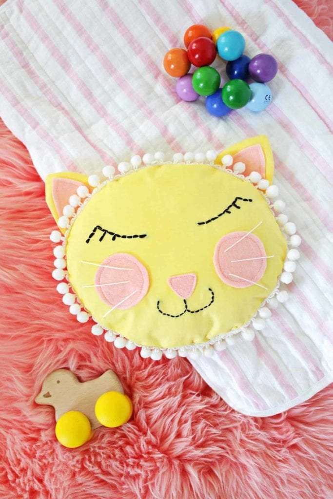 Cat Face Pillow Free Sewing Tutorial